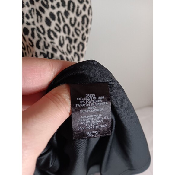 Jessica Howard Leapord Print Dress Size 8 Fit And Flare - Picture 3 of 5